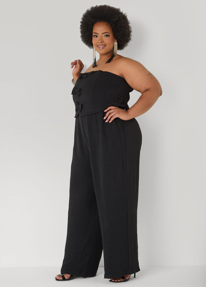 Tall Strapless Bow Embellished Jumpsuit