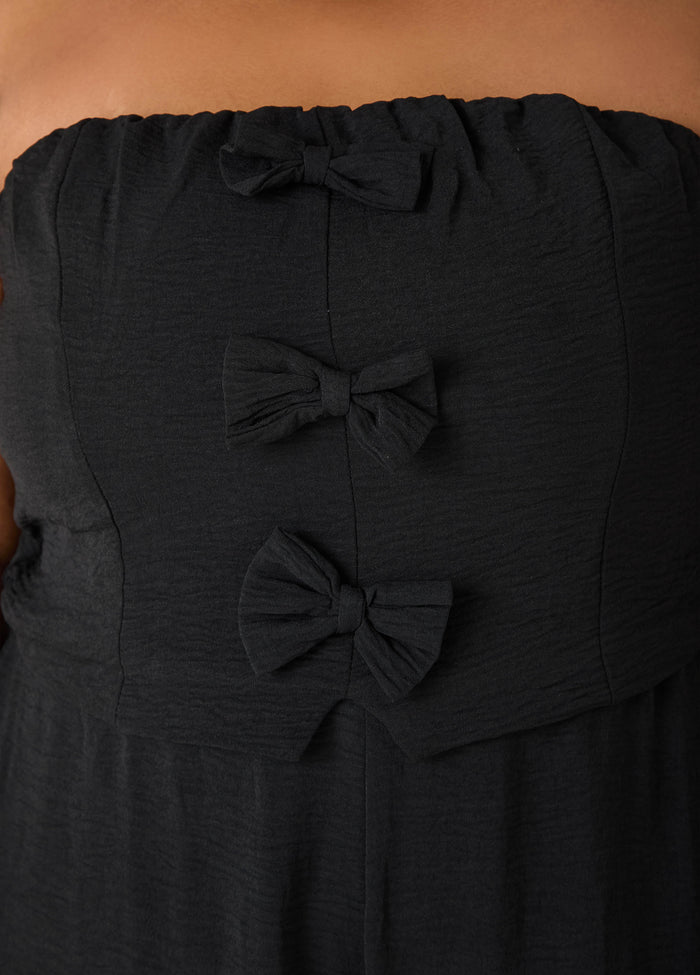Tall Strapless Bow Embellished Jumpsuit