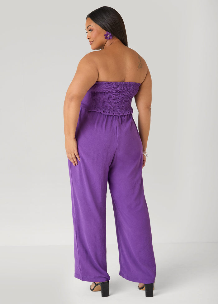 Tall Strapless Bow Embellished Jumpsuit