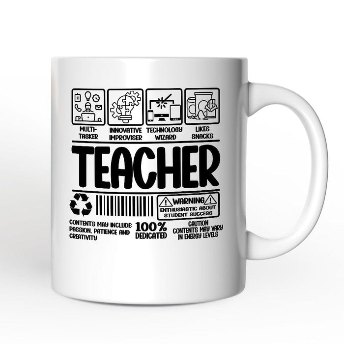 Teacher Barcode Ceramic Mug
