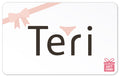 The Teri Lingerie Gift Card by Teri Lingerie features Teri in bold with a pink underwear icon dotting the "i", a pink bow at the top left, and a pink gift icon bottom right—perfect for gifting this holiday season.
