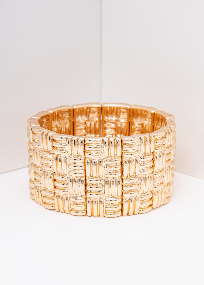 Textured Gold Tone Bracelet
