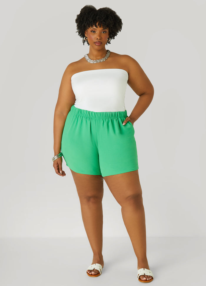 Plus Size Textured Shorts Lace Set Plus Size Summer Two Piece Set