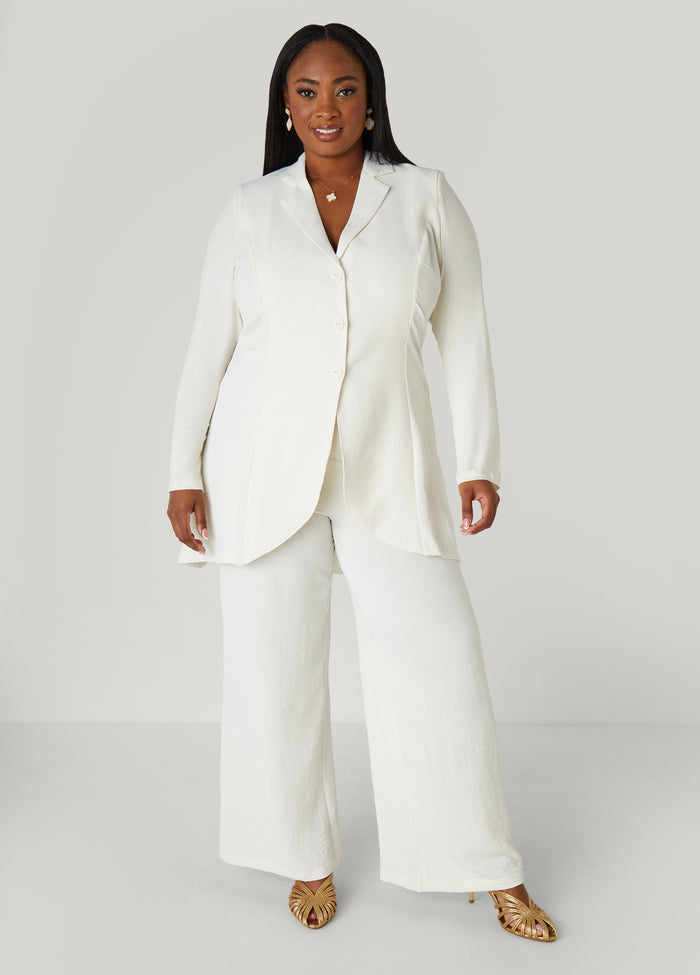 Textured Straight Leg Pants