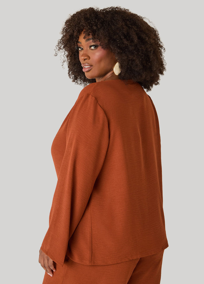 Textured Tie Front Jacket