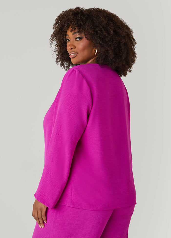 Textured Tie Front Jacket