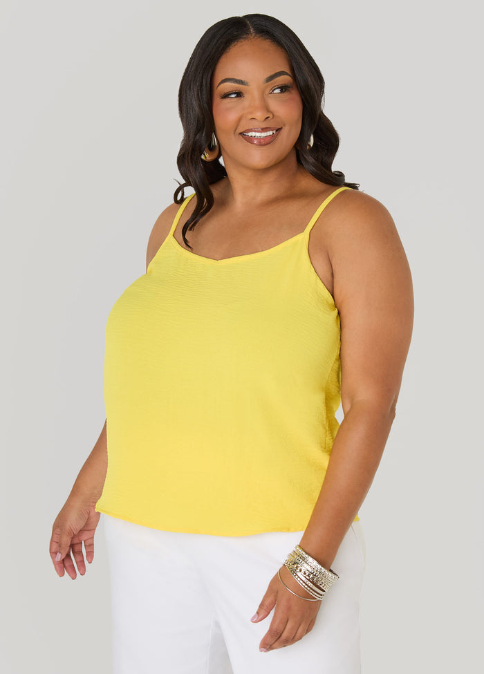 Textured V Neck Cami