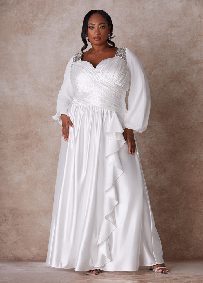 Plus Size Wedding Gown Plus Size Sheath Gown Plus Size Bridal Fashion