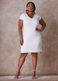 Plus Size Wedding Gown Bridal Fashion White Short Wedding Shift Dress