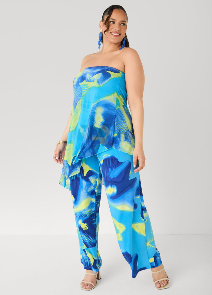 Tropical Asymmetric Mesh Tube Top