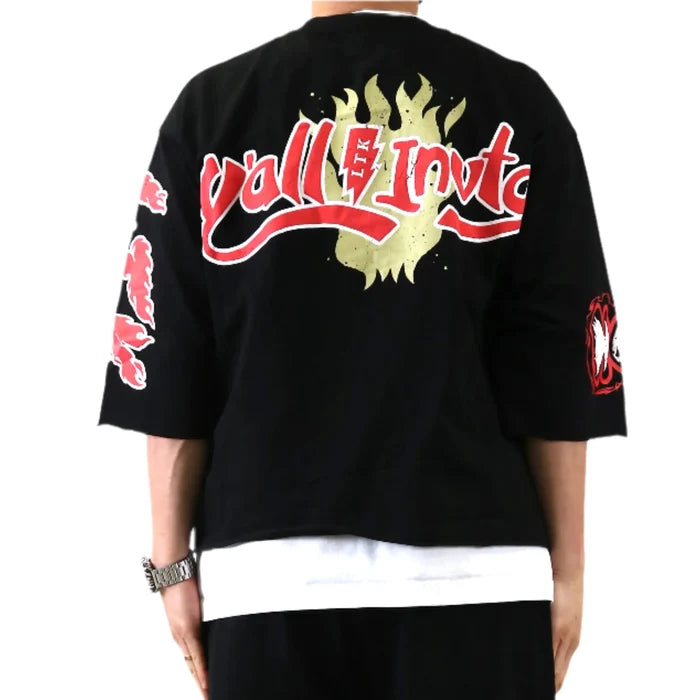 TROY SN/ Jersey 3/4 Sleeve Crop Top Tee