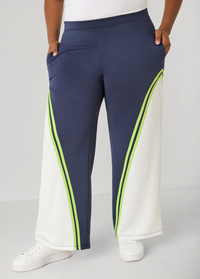 Two Tone Athletic Knit Pants
