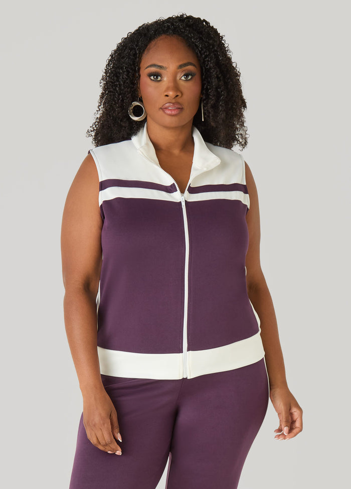 Two Tone Athletic Knit Vest