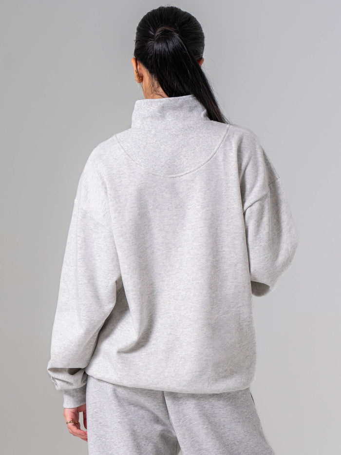 Unisex Fleece Half Zip - Snow Marle Clothing Ryderwear