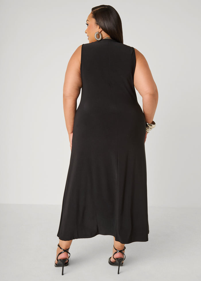 V Neck Maxi Knit Dress