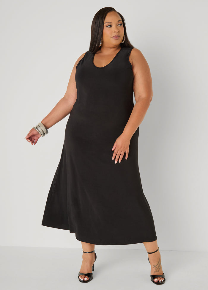 V Neck Maxi Knit Dress