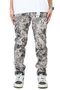 VISTA Men's premium jacquard slim straight fit denim pants