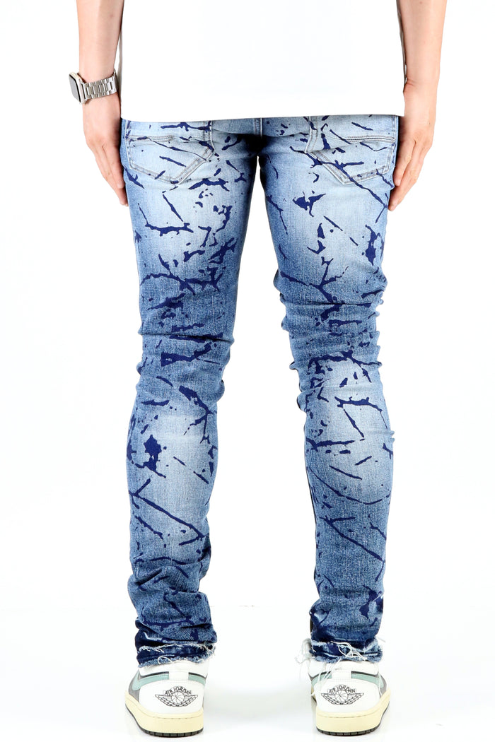 Vonzo Men's Premium Heavy Washed Skinny Denim Pants