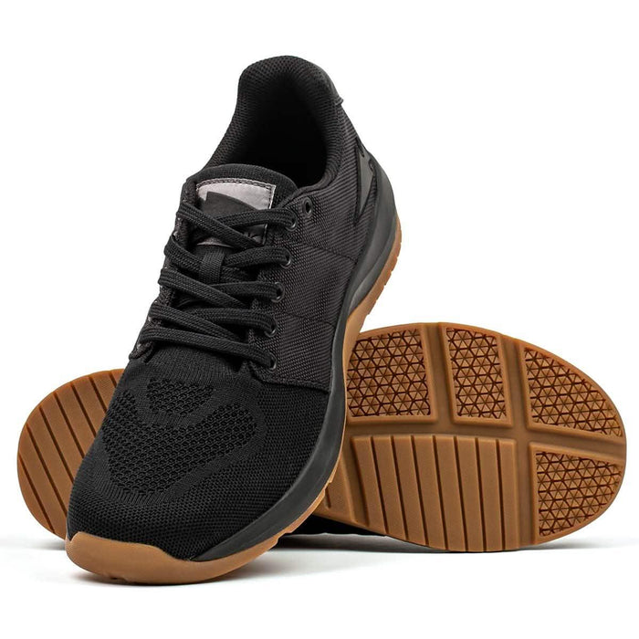 GORUCK black rucking shoe with gum sole, durable mesh and rugged tread, product display