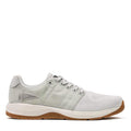 GORUCK grey lightweight rucking sneaker with gum sole, side profile on white background