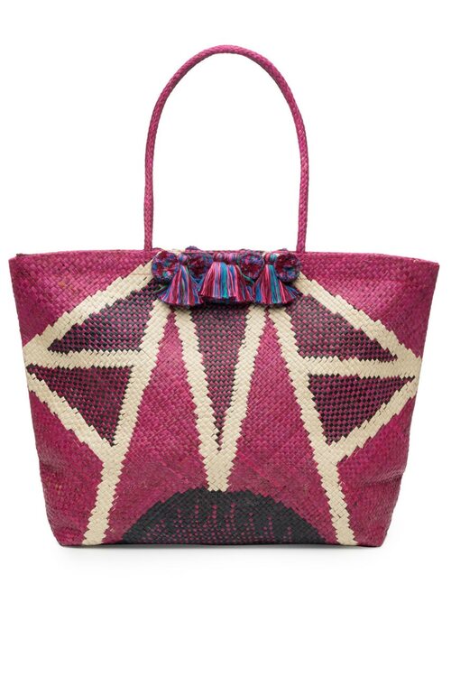 Woven Handbag With Fringe