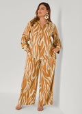 Zebra Print Wide Leg Pants